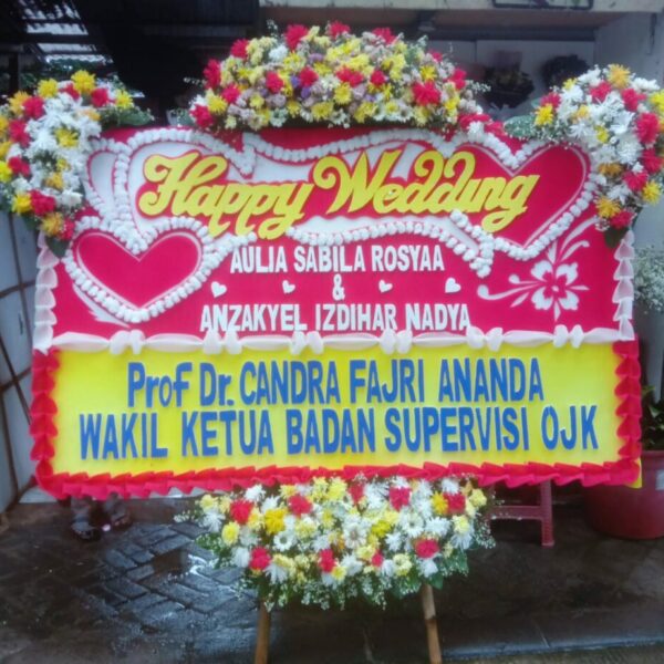 Bunga Papan Happy Wedding