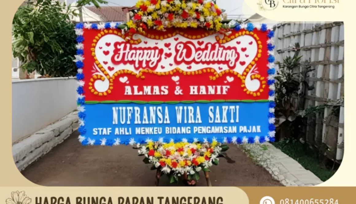 harga bunga papan tangerang