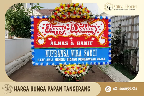 harga bunga papan tangerang