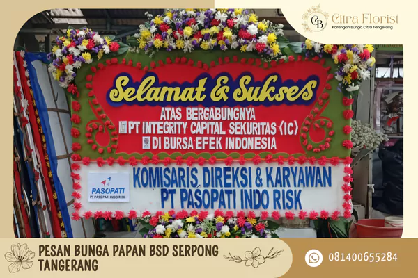 bunga papan bsd serpong tangerang